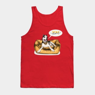 husky stay home Tank Top